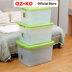 [EZO.0800025] Stora Kotak Penyimpanan Dengan Roda Container Box Kotak Serbaguna Wadah Simpan Storage Box Dengan Handle Boks Organizer