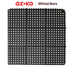[EZO.0800028] AZKO Kris 91X91X1 cm Karpet Heavyduty Anti Slip - Hitam Karpet Anti Licin Bathroom Mat Karpet Kamar Mandi Anti Slip