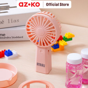 [EZO.0800072] AZKO Ataru Kipas Angin Portable Rechargeable Dengan Gelembung - Pink Handheld Fan Kipas Mini Travel Serbaguna Penyejuk Udara