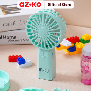 [EZO.0800073] AZKO Ataru Kipas Angin Portable Rechargeable Dengan Gelembung - Hijau Handheld Fan Kipas Mini Travel Serbaguna Penyejuk Udara