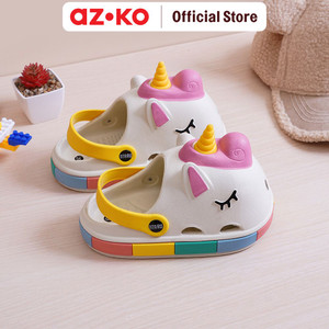 [EZO.0800102] AZKO Ataru Ukuran 29 Sandal Anak Clogs Unicorn - Krem Kid Slippers Sepatu Sandal Alas Kaki Sendal Santai Anak