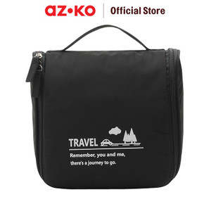 [EZO.0800114] AZKO Ataru Tas Organizer Toiletry Simple - Hitam Organizer Bag Set Perlengkapan Traveling Tas Serbaguna Toiletries Pouch