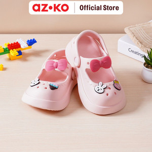 [EZO.0800126] AZKO Ataru Ukuran 26 Sandal Anak Clogs Mary Jane - Pink Kid Slippers Sepatu Sandal Alas Kaki Sendal Santai Anak