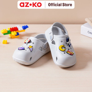 [EZO.0800129] AZKO Ataru Ukuran 29 Sandal Anak Clogs Wide - Abu-Abu Kid Slippers Sepatu Sandal Alas Kaki Sendal Santai Anak