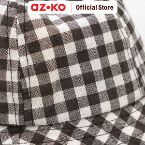 [EZO.0800130] AZKO Ataru Topi Anak Bucket Gingham - Cokelat Tua Aksesoris Kepalakids Bucket Hattopi Anak Anak Lucu
