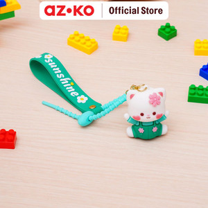 [EZO.0800133] AZKO Ataru Gantungan Kunci White Cat Random Key Chain Penanda Kunci Serbaguna Key Ring Accessories