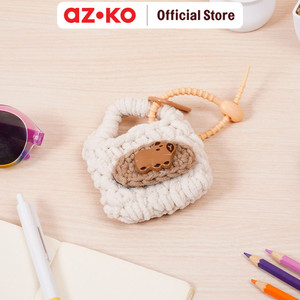 [EZO.0800136] AZKO Ataru Gantungan Kunci Knitted Capybara Series Random Tws Pouch Key Chain Penanda Kunci Serbaguna Key Ring Accessories