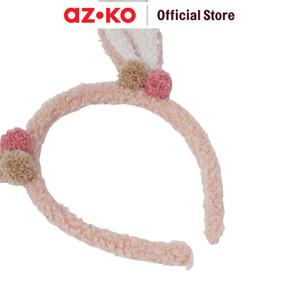 [EZO.0800147] AZKO Ataru Bando Bunny - Putih/Pink Headband Aksesoris Rambut Bandana Wanita Women Accessories Hiasan Kepala