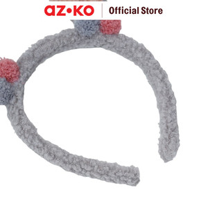 [EZO.0800148] AZKO Ataru Bando Bunny - Pink/Grey Headband Aksesoris Rambut Bandana Wanita Women Accessories Hiasan Kepala