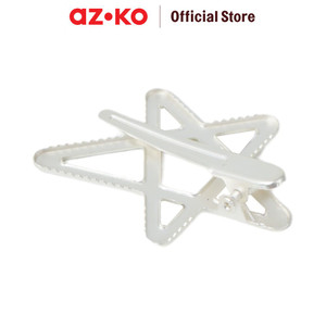 [EZO.0800154] AZKO Ataru Set 2 Pcs Jepit Rambut Star Outline - Silver Hair Clip Aksesoris Jepitan Cewek Penjepit Hiasan Rambut Wanita Aksesori Kepala