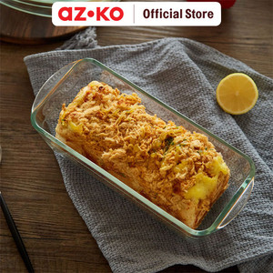 [EZO.0800177] AZKO Culinart 1.5 ltr Loyang Kaca Loaf Tray Adonan Beling Wadah Panggang Kue Cetakan Keik Glass Baking Tray Perlengkapan Masak