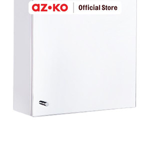 [EZO.0800181] AZKO Fosa Kabinet Dinding Kamar Mandi 1 Pintu Dengan Cermin - Putih Organizer Serbaguna Rak Sabun Shampoo Tempat Peralatan Mandi Bathroom Wall Cabinet