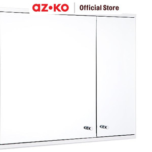 [EZO.0800182] AZKO Fosa Kabinet Dinding Kamar Mandi 3 Pintu Dengan Cermin - Putih Organizer Serbaguna Rak Sabun Shampoo Tempat Peralatan Mandi Bathroom Wall Cabinet