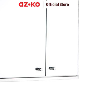 [EZO.0800183] AZKO Fosa Kabinet Dinding Kamar Mandi 2 Pintu Dengan Cermin - Putih Organizer Serbaguna Rak Sabun Shampoo Tempat Peralatan Mandi Bathroom Wall Cabinet
