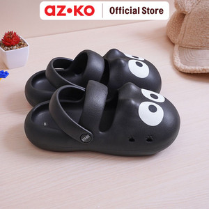 [EZO.0800195] AZKO Ataru Ukuran 36/37 Sandal Wanita Mary Jane Cat - Hitam women slipper sendal kasual alas kaki perempuan stylish