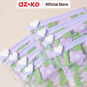[EZO.0800204] AZKO Ataru 14.5X10.5 cm Set 8 Pcs Pouch Travel Slider slider bag kantong plastik serbaguna space-saving plastic bag perlengkapan camping dan travel