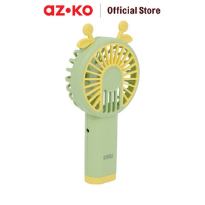 [EZO.0800217] AZKO Ataru Kipas Angin Portabel Rechargeable Rabbit Ear - Hijau portable fan kipas mini travel serbaguna kipas angin isi ulang penyejuk udara