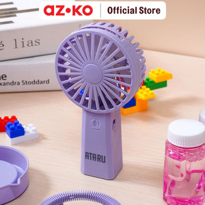 [EZO.0800218] AZKO Ataru Kipas Angin Portable Rechargeable Dengan Gelembung - Ungu handheld fan kipas mini travel serbaguna penyejuk udara