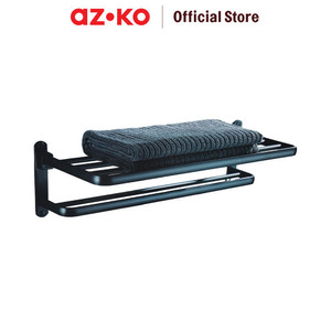 [EZO.0800220] AZKO Fosa Basic Gantungan Handuk - Hitam tempat jemur anduk towel drying rack bar gantungan handuk perlengkapan kamar mandi bathroom tools