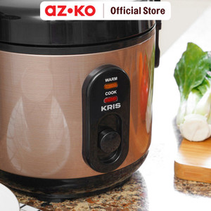 [EZO.0800232] AZKO Kris 1 ltr Rice Cooker Dengan Pot Stainless Steel 2 ltr  2000 ml magic jar magic com penanak nasi alat masak beras elektronik dapur