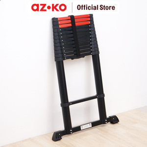 [EZO.0800274] AZKO Fixsteps 5.1 mtr Tangga Teleskopik Soft Close 13 Step - Hitam telescopic ladder multifunction household ladder peralatan rumah