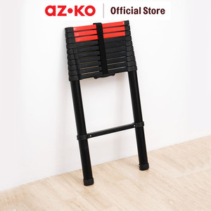 [EZO.0800275] AZKO Fixsteps 3.8 mtr Tangga Teleskopik Soft Close 11 Step - Hitam telescopic ladder multifunction household ladder peralatan rumah