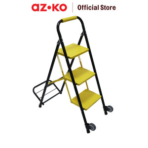 [EZO.0800279] AZKO Krisbow Tangga & Troli Lipat Besi 2 In 1 - Merah multifunction household ladder peralatan rumah tangga buka tutup foldable ladder