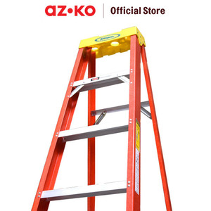 [EZO.0800280] AZKO Krisbow Tangga Fiber Glass 10 Step - Merah multifunction household ladder peralatan rumah tangga buka tutup foldable ladder