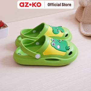 [EZO.0800303] AZKO Ataru Ukuran 30/31 Sandal Anak Clogs Dino 2 - Hijau kid slippers sepatu sandal alas kaki sendal santai anak