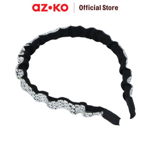 [EZO.0800349] AZKO Ataru Bando Twisted Pearl - Silver headband aksesoris rambut bandana wanita women accessories hiasan kepala
