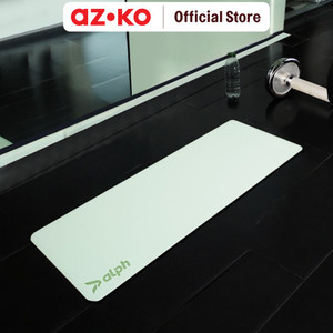 [EZO.0800378] AZKO Alph Matras Yoga Pu Rubber Dengan Strap 3 mm - Hijau Sage mat alas senam mattress latihan yoga perlengkapan olahraga