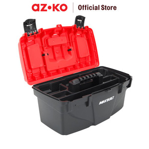 [EZO.0800383] AZKO Maxbuilt 39X22X19 cm Kotak Perkakas Plastik - Hitam toolbox tempat peralatan bengkel organizer alat pertukangan wadah perkakas teknisi