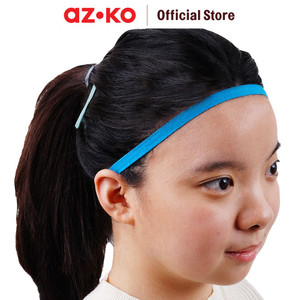 [EZO.0800388] AZKO Alph Set 3 Pcs Sport Hair Band Mini - Abu Abu/Biru/Hijau bandana olahraga bando sport aksesoris kepala
