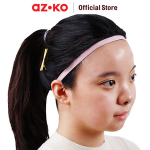 [EZO.0800389] AZKO Alph Set 3 Pcs Sport Hair Band Mini - Putih/Pink/Hitam bandana olahraga bando sport aksesoris kepala