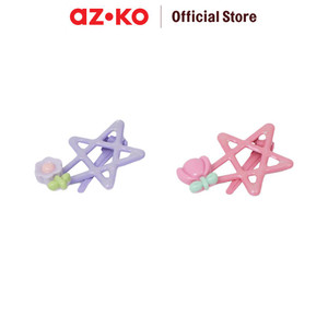 [EZO.0800406] AZKO Ataru Set 2 Pcs Jepit Rambut Star Outline Flower hair clip aksesoris jepitan cewek penjepit hiasan rambut wanita aksesori kepala