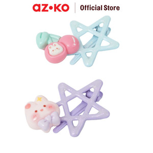 [EZO.0800407] AZKO Ataru Set 2 Pcs Jepit Rambut Star Outline Cherry hair clip aksesoris jepitan cewek penjepit hiasan rambut wanita aksesori kepala