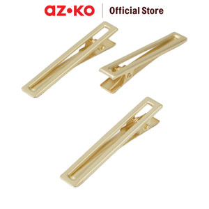 [EZO.0800424] AZKO Ataru Set 3 Pcs Jepit Rambut Rectangle - Gold hair clip aksesoris jepitan cewek penjepit hiasan rambut wanita aksesori kepala