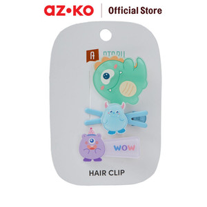 [EZO.0800429] AZKO Ataru Set 3 Pcs Jepit Rambut Monster - Hijau hair clip aksesoris jepitan cewek penjepit hiasan rambut wanita aksesori kepala