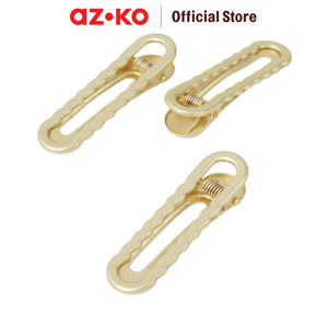 [EZO.0800431] AZKO Ataru Set 3 Pcs Jepit Rambut Hole - Gold hair clip aksesoris jepitan cewek penjepit hiasan rambut wanita aksesori kepala