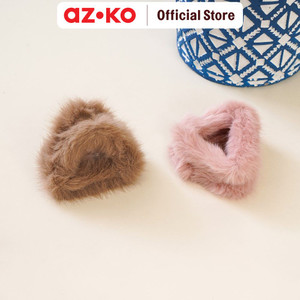 [EZO.0800444] AZKO Ataru Set 2 Pcs Jepit Rambut Triangle Fur - Pink/Cokelat aksesoris rambutjepitanhair accessoriesklip penjepit rambut