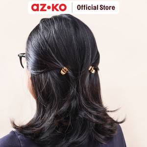 [EZO.0800452] AZKO Ataru Set 2 Pcs Jepit Rambut Mini - Silver/Gold hair clip claw aksesoris jepitan cewek penjepit hiasan rambut wanita aksesori kepala