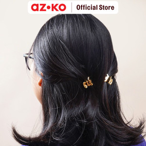 [EZO.0800453] AZKO Ataru Set 2 Pcs Jepit Rambut Jedai Extra Small - Silver/Gold hair clip claw aksesoris jepitan cewek penjepit hiasan rambut wanita aksesori kepala
