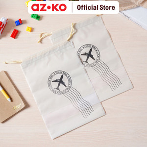 [EZO.0800459] AZKO Ataru 20X30 cm Set 2 Pcs Pouch Travel Serut kantong organizer kecil tempat kosmetik pouch aksesoris