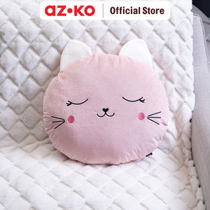 [EZO.0800464] AZKO Ataru Bantal Sofa Cat Round - Pink cushion sofa aesthetic bantal dekorasi sofa bentuk kucing throw pillow couch
