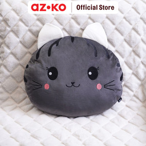 [EZO.0800465] AZKO Ataru Bantal Sofa Cat Round - Abu-Abu cushion sofa aesthetic bantal dekorasi sofa bentuk kucing throw pillow couch