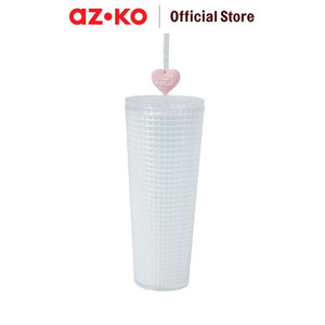 [EZO.0800487] AZKO Ataru 720 ml Tumbler Double Wall As Petg Dengan Sedotan wadah minuman food grade botol tumbler bening double wall drinkware water bottle travel