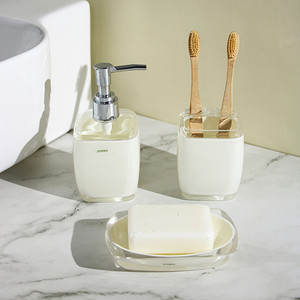 [EZO.0800508] AZKO Stora 230 ml Tempat Sikat Gigi Akrilik Toothbrush Holder Organizer Alat Pembersih Gigi Wadah Odol Aksesoris Kamar Mandi