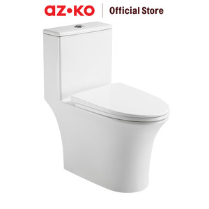 [EZO.0800519] AZKO Acroz Kloset Duduk Siphonic Monoblock A8866 - Putih sitting toilet wc duduk perlengkapan kamar mandi bathroom tools