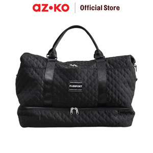 [EZO.0800526] AZKO Passport Ogata Tas Travel - Hitam travel bag tas traveling hand carry bag perlengkapan jalan-jalan