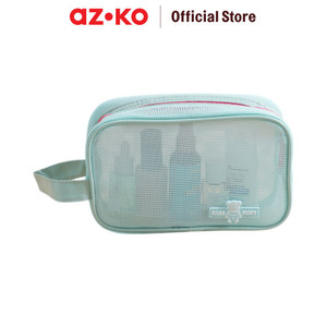[EZO.0800539] AZKO Passport Orugana Pouch Organizer Rectangle - Biru kantong organizer serbaguna tempat pensil pulpen alat make up pouch kosmetik